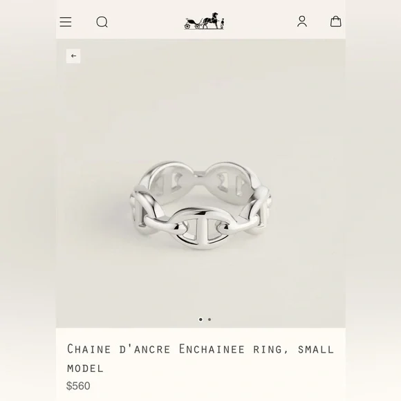 Chaine d'ancre Enchainee ring, small model size 54 - Picture 7 of 9